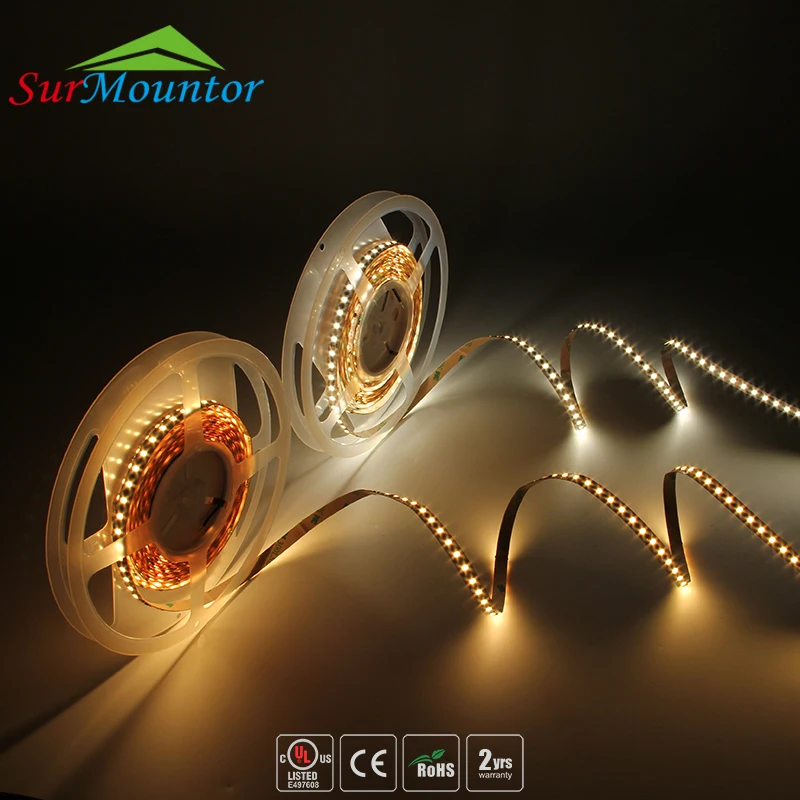 Surmountor In Stock Cheap Indoor 24V 120 Chip 2835 Led Strip Lights 14.4W tira strip led luces led