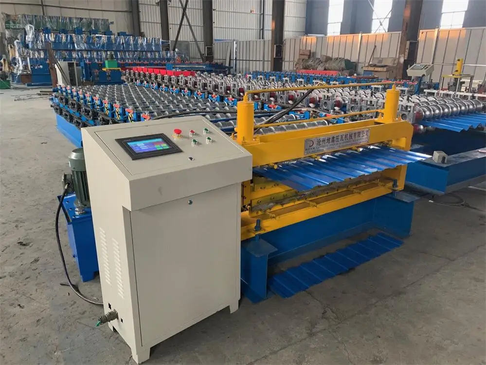 Floor tile double layer making machine Steel sheet metal roofing rolls forming machine