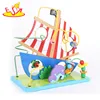 Wholesale interesting beads roller coaster wooden wire labyrinth toy for kids W11B170