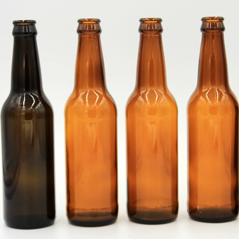 Wholesale Dark Brown Glass Beer Bottle 330ml With Crown Cap - Buy Empty ...