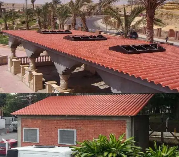 plastic terracotta roof tiles