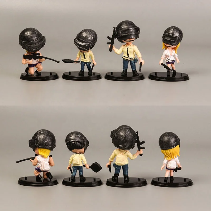 8styles 9cm capsule toys pvc pubg figures for gifts