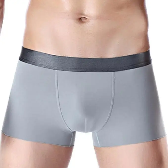 Mens boy Breathable Underwear Boxer Briefs Shorts Bulge Pouch Underpants solid