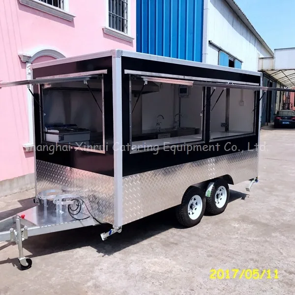 Mobile Deep Fryer Food Trailer Cart Square L390*w210*h210cm Restaurant