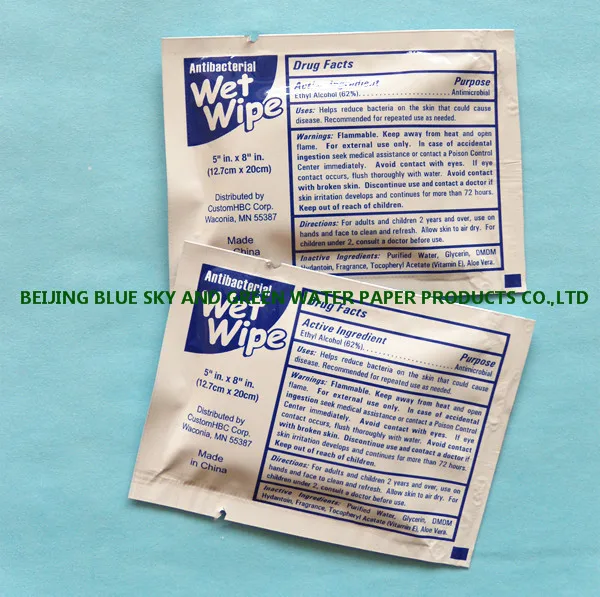 Oem Restaurant Single Wet Wipes Single Pack Hand Wipes Restaurant Wet