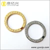 Custom double sided engraved letters metal keychain split rings