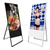 Free standing foldable 32" 43" 49 55 inch LCD E-Menu digital advertising display for bar coffee shop restaurant