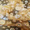 New design free sample have colourful pattern flower foil codiaeum organza fabric