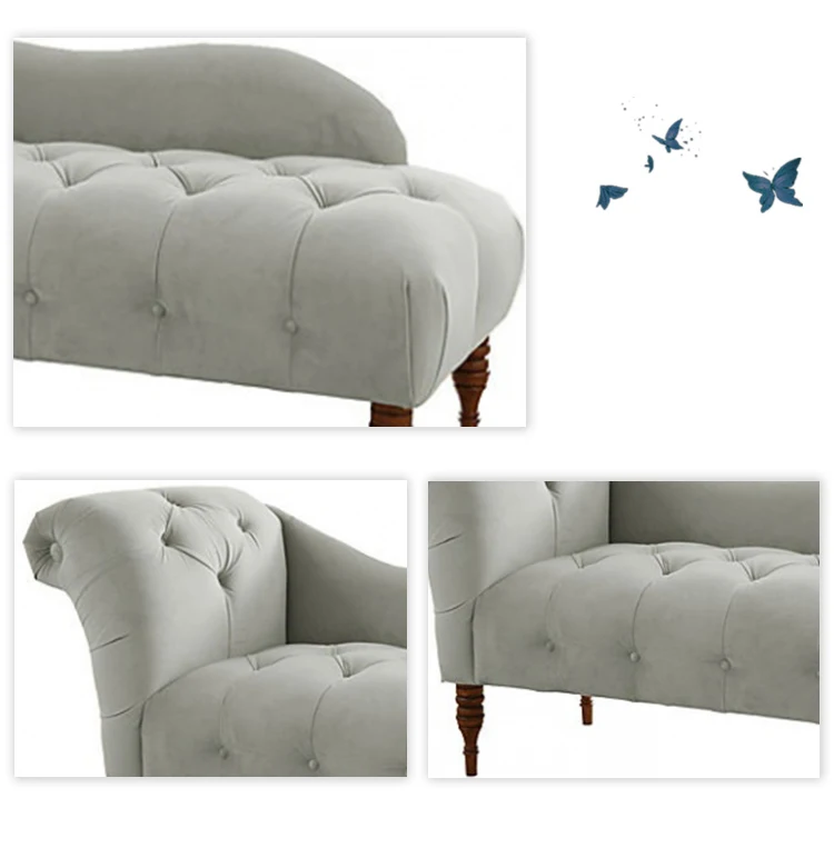 European style I shape upholstery fabric recliner sofa for living room