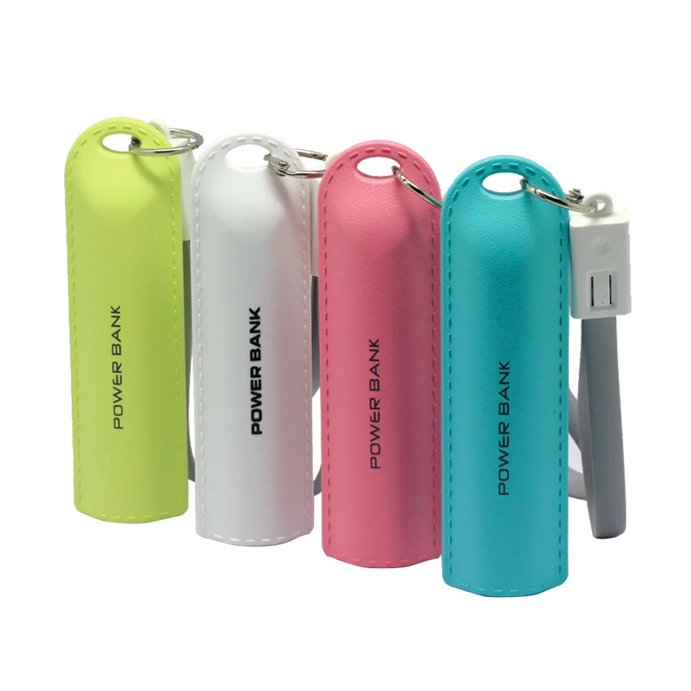 2018 Promotional Colorful Portable Keychain Mini Power Bank 2600mah