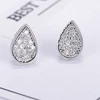 new trendy fashion women 925 silver earring jewelry cz stud earring for girl