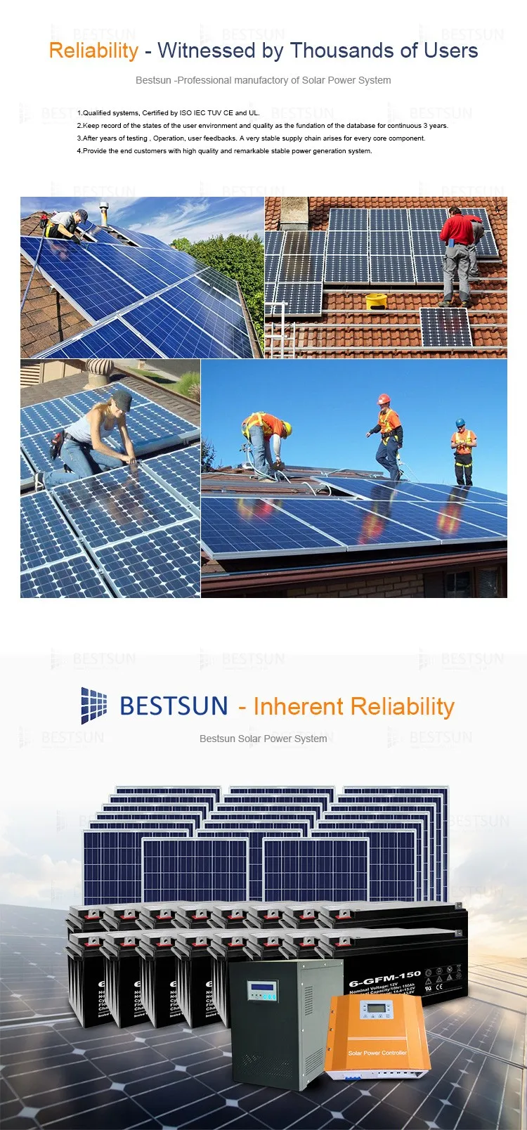 Bestsun Photovoltaic System 5000w Off Grid BFS 5kw Solar Power System ...