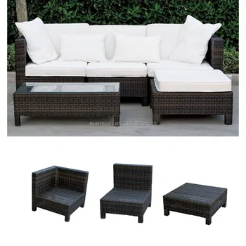 All Seasons Costa Rica Rattan Corner Sofa Set In Black All Seasons Costa Rica Rattan Corner Sofa Set In Black