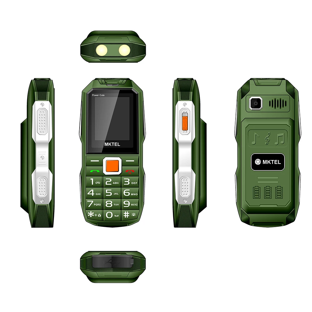 Big Torch Light Outdoor 2g Gsm Mobile Phone With Power Bank Charging B4