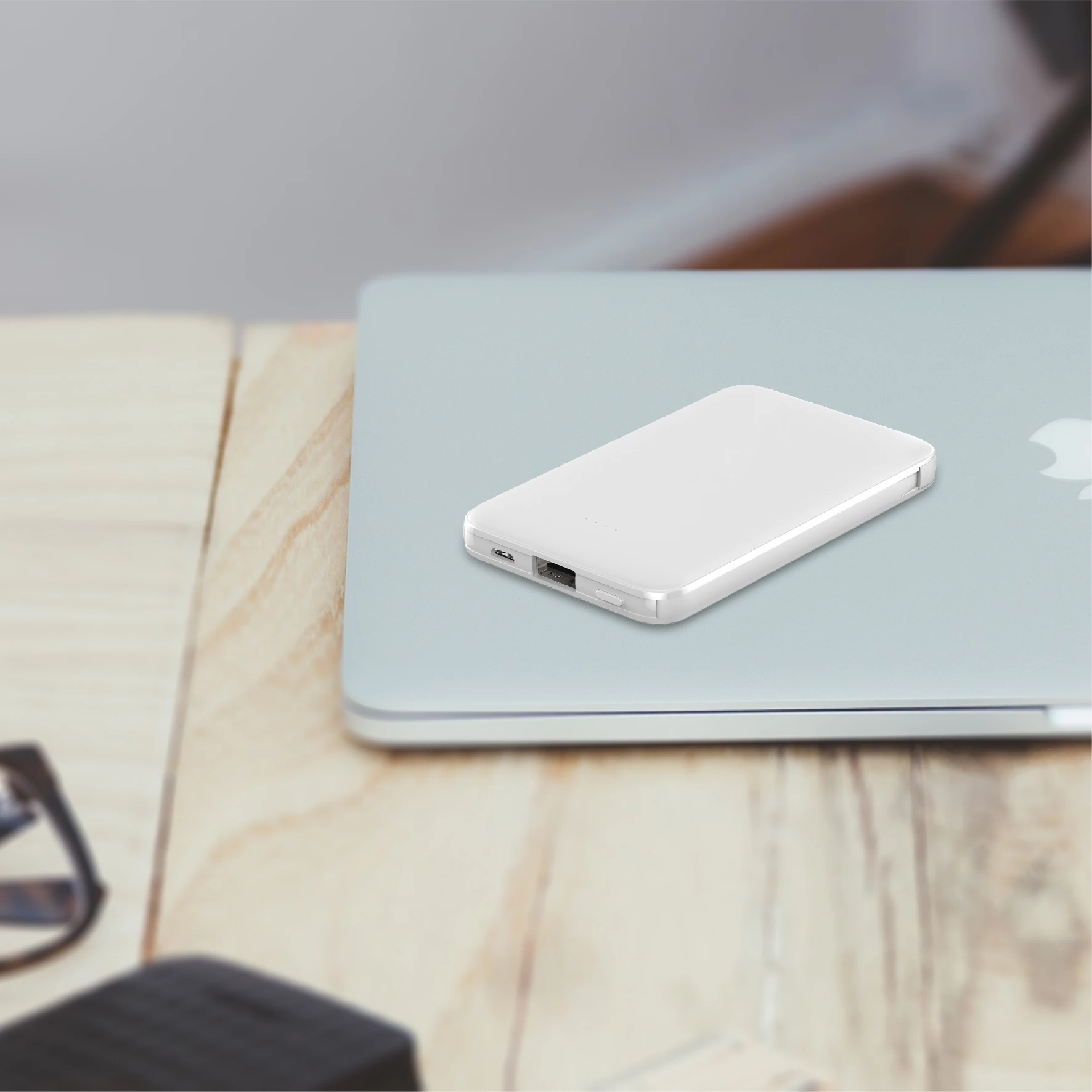Custom Portable Mini Mobile Battery Charger High Capacity Built-in Micro USB Type C Cable 5000mAh Power Bank - ANKUX.COM