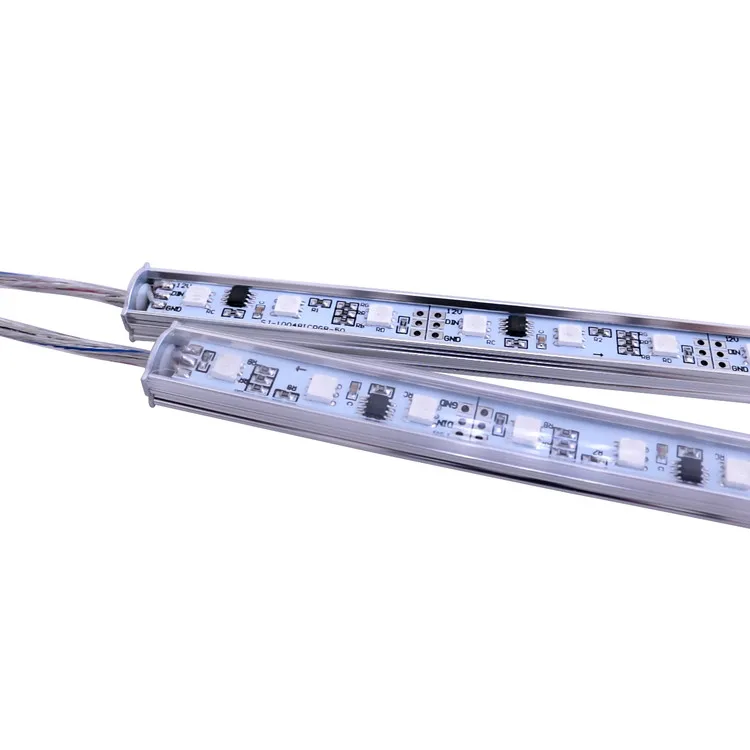 1M long addressable 1903  DC12V 48LEDs led digital bar light IP68 rated U type alu shell black pcb digital led bar