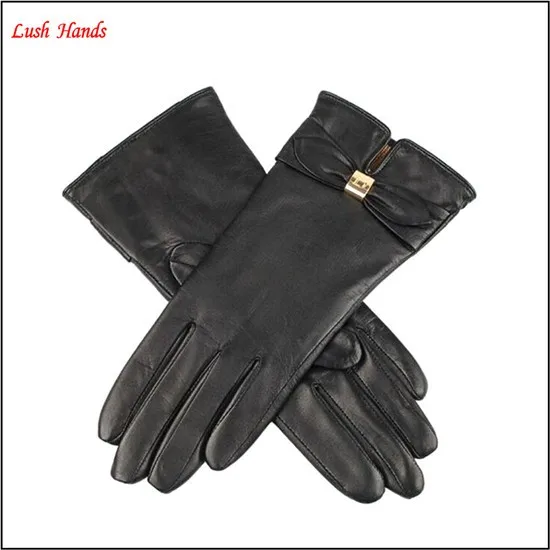 women's winter Genuine Leather hand Gloves