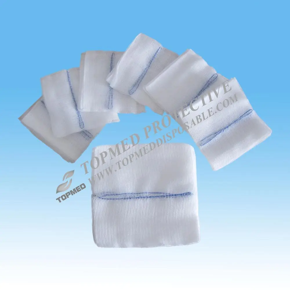 100% Cotton Absorbent Gauze Swab / Sterile Medical Gauze Swab With X ...