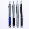 2019 2019 promotional 4 in 1 3 ball refills + pencil, 2 ball refills+pencil+ PDA stylus multifunctional pen Metal Ball Point Pen