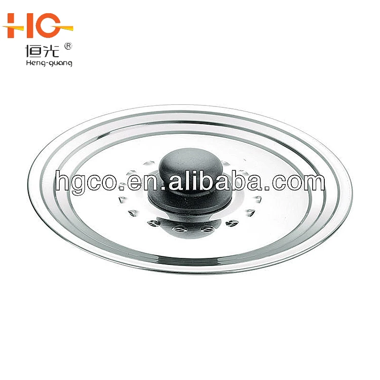Stainless Steel Universal Pot Lid With Steam Hole For Pan Buy Pot Lid,Stainless Steel Lid,Lid