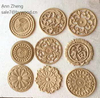 Antique Wood Furniture Decals Wood Round Carving Applique Buy
