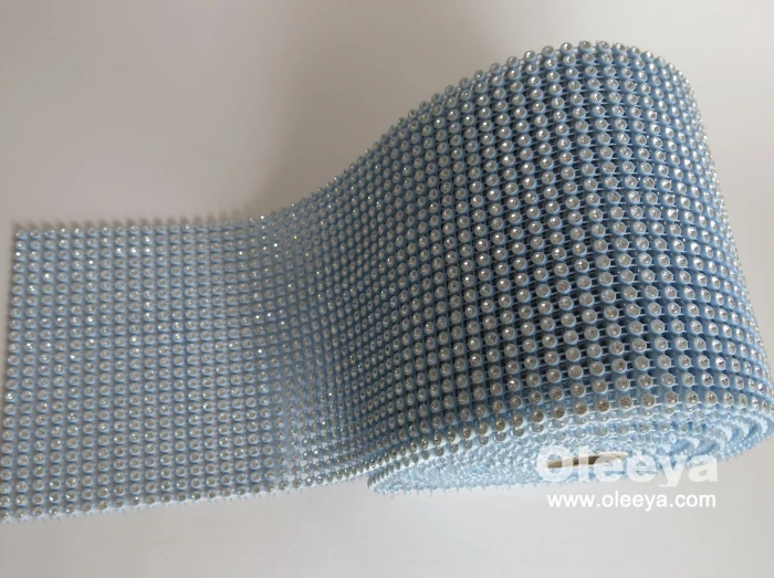 24 Rows 4mm 10 Yards/roll Plastic Mesh Trimming Rolls Without Zircons Plastic Rhinestone Mesh Trimming