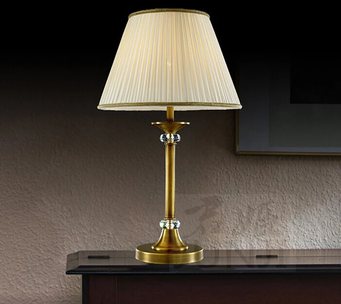 luxury solid brass nightstand table lamp