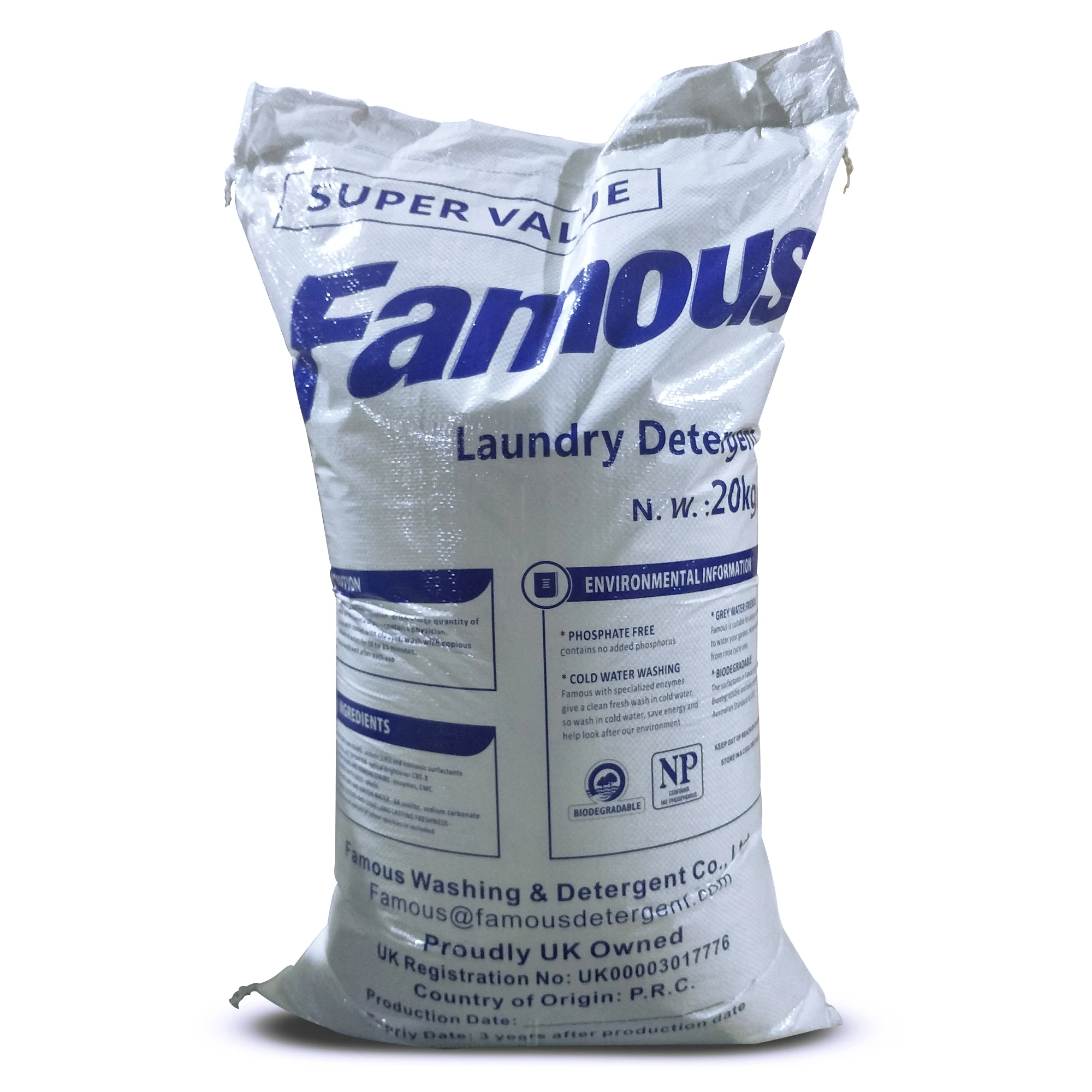 25 Kg Meshbag Big Size Washing Powder Bulk Packing Powder Safe High