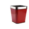 8x8x10inch European trash cans,Leather shell dustbin without lid garbage can waste bin