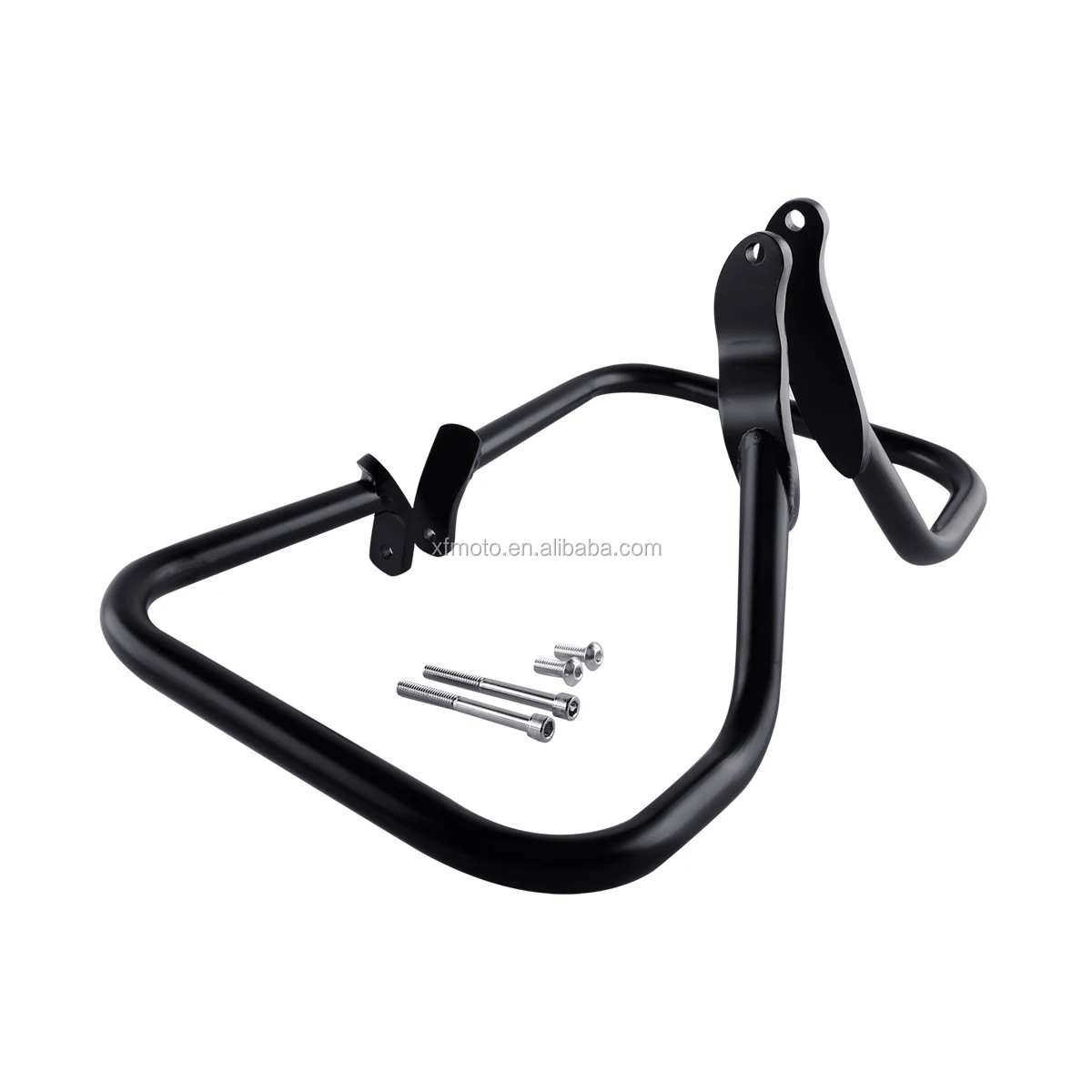 Tcmt Chrome/black Rear Saddlebag Guard For Harley Heritage Softail