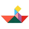 7 Piece Jigsaw Puzzle Colorful Square IQ Game Brain Teaser Intelligent Educational Wooden Tangram