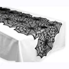 18X72inch Black Lace Halloween Spider Web Table Runners For Halloween Decoration