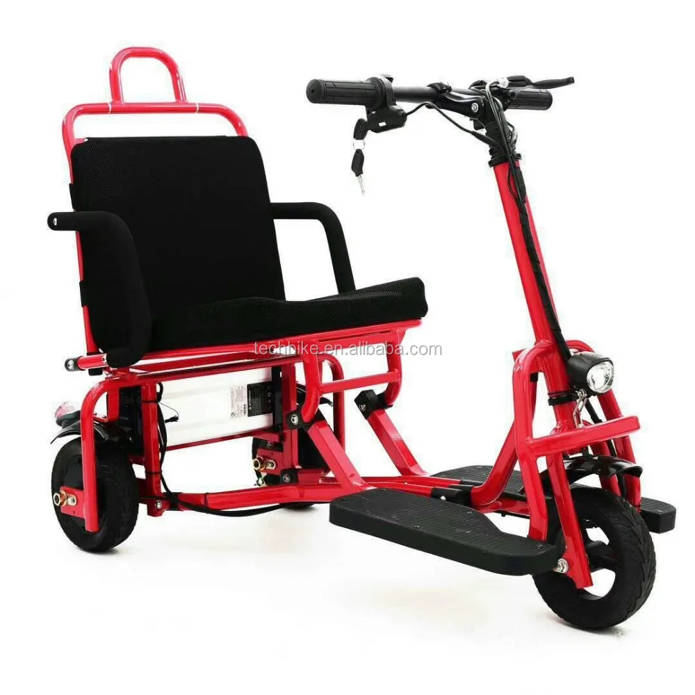 motorized folding tricycle