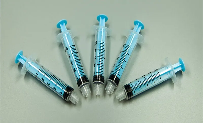 2pcs Dental Disposable Elbow Syringe Dental Impression Syringes 12ml