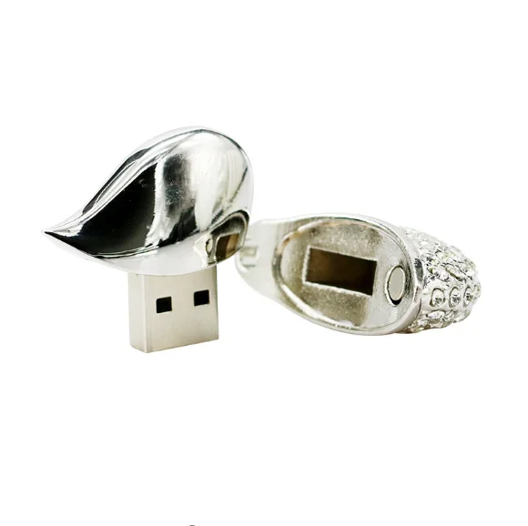 Jewelry Heart Shape USB 2.0 Flash Drive for Girls Pen Drive Diamond Necklace Memory Stick Cute Thumb Drive - ANKUX.COM