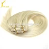 Wholesale unprocessed brazilian hair lace weft blond clip on remy hair extensions