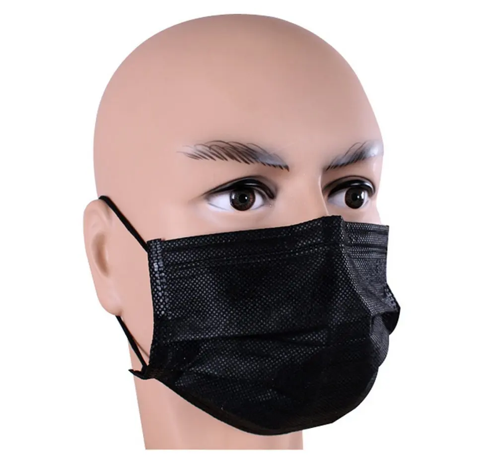 Защита марлевой маски. Маска медицинская. Черная маска. Маска медицинская, черная.