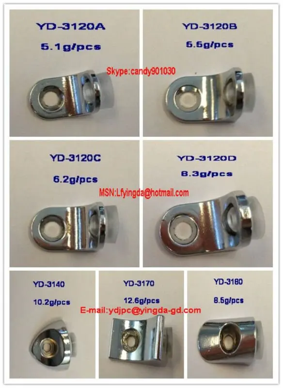 Yd3170 12.6g Big Right Angle Glass Shelf Support Pins Glass Button