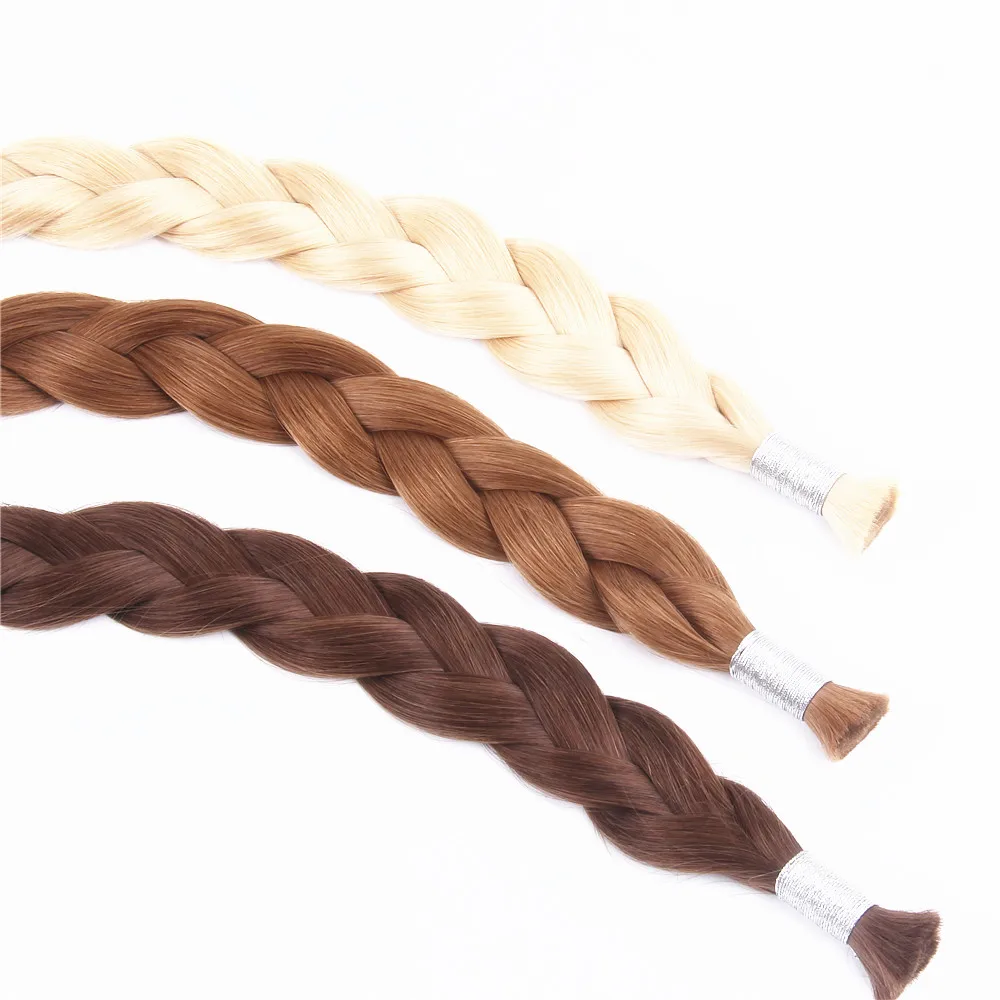 廉价批发人发散装头发扩展处女雷米人发束