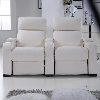 Row Of 2 Seats Electric Leather Sofa Recliner For Home Cinema With 2 Seats Electric Leather Sofa Recliner