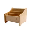 Bamboo remote control wooden storage box desktop finishing box bedside creative cosmetics box