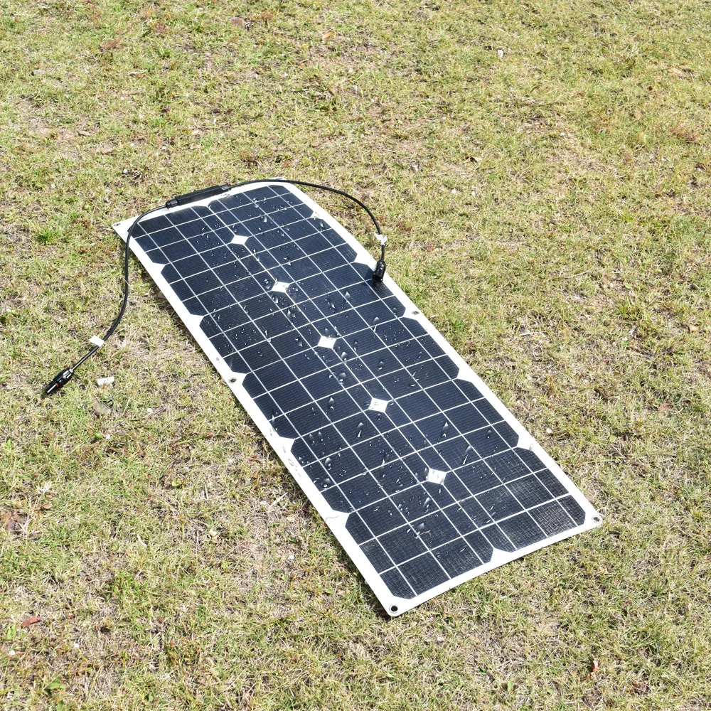 Solarparts New 18v 50w Flexible Solar Panel Etfe 12v Monoctrystalline Cell Photovoltaic Module