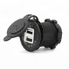 Waterproof USB Charger Adapter Socket 12-24V Outlet Power Jack Marine Motorcycles With LED Indicator