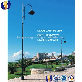 Antiguo Decorativo Hierro Fundido Poste De La Lámpara Al Aire Libre