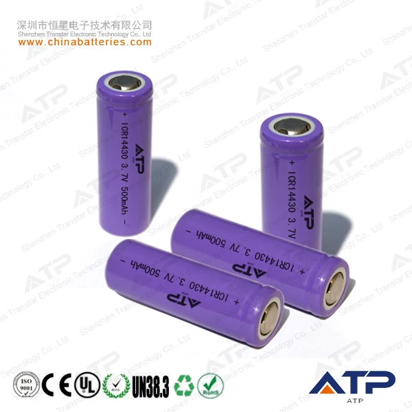 14430 Li-ion Batterij 3.7v 500 Mah/icr14430 500 Mah 3.7v/14430 Li-ion ...