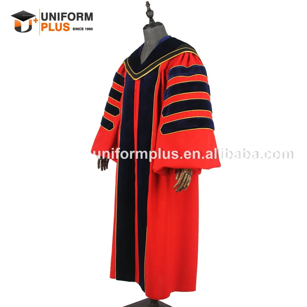 Customized Doctoral Phd Graduation Gowns And Caps With Hoods - Buy