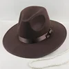 new design hot sale extra large brim winter fedora hats for women