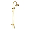 Gold color bath and shower faucet, rainfall shower column set