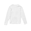 High Quality Men White Roundneck Tshirt Long Sleeve Basic Shirt 100% Cotton Wholesale