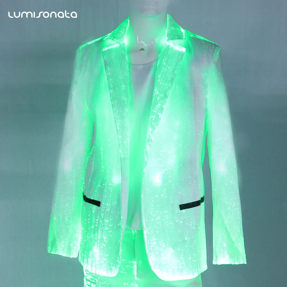 Newest Design Men Led Light Jacket Luminous Jacket For Banquet Perform